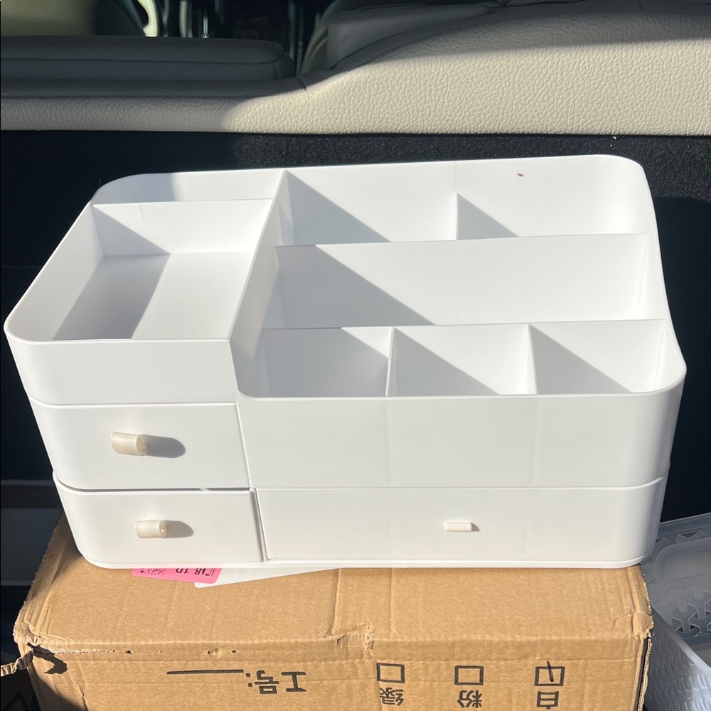 White Multi-Compartment Organizer
